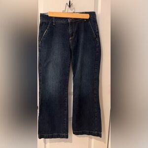 Women’s wide leg Jeans in Deep Blue.  Petite!!